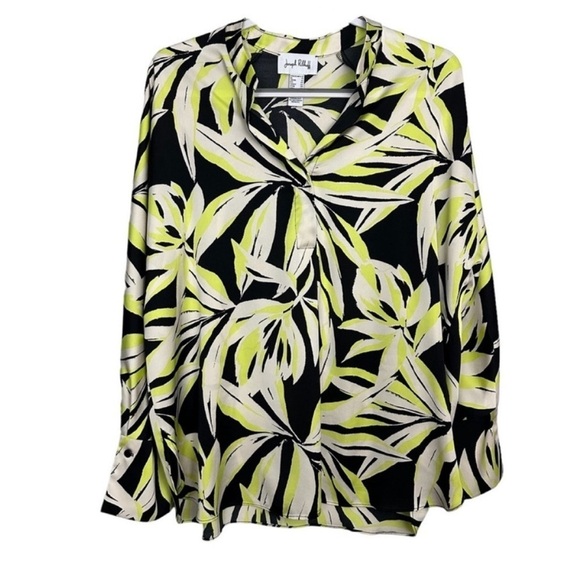 Joseph Ribkoff Floral Satin Blouse - Picture 2 of 10